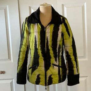 Spanner Zip Up Short Camo Jacket- XS- Creens and Blacks- Reversible Black